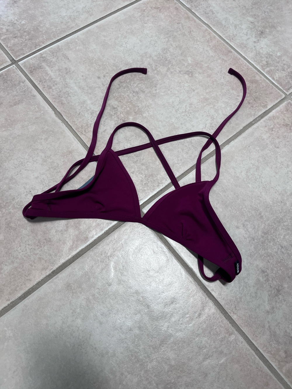 Jolyn burgundy Triangle Bikini Top